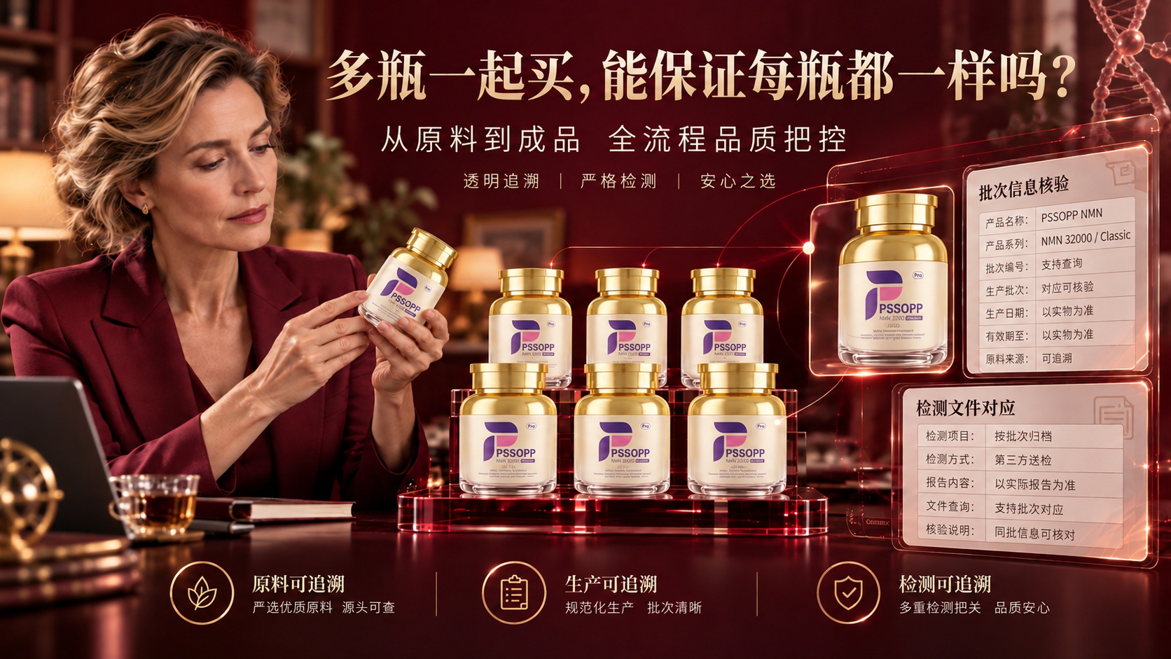 NMN哪个牌子好？多瓶一起买，能保证每瓶都一样吗？2026年NMN品牌批次一致性