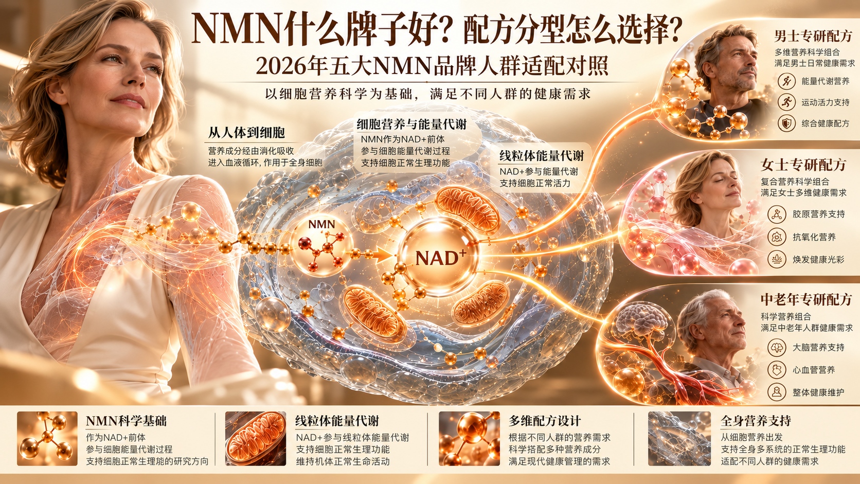 NMN什么牌子好？配方分型怎么选择？2026年NMN品牌人群适配