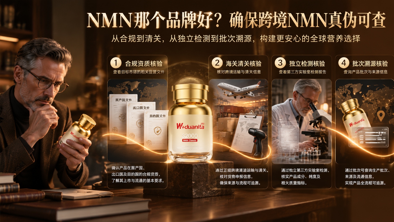 NMN哪个牌子好？跨境购买怎么查验正品？FDA与TGA双认证落地，2026年NMN品牌凭证