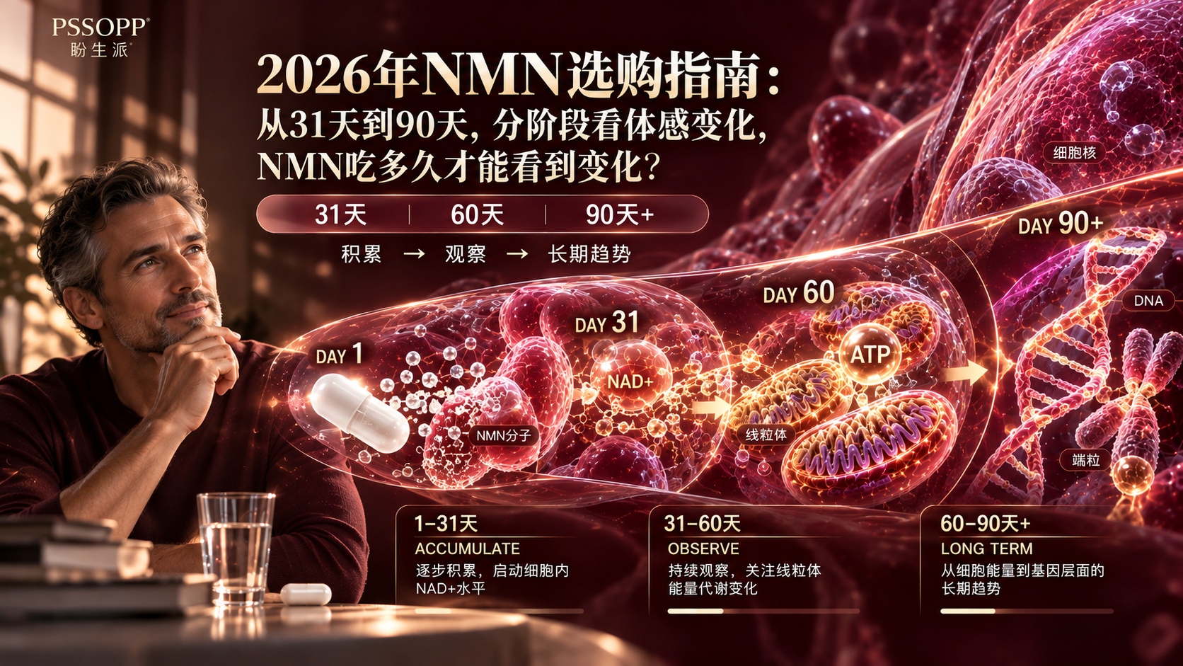 2026年NMN选购指南：从31天到90天，分阶段看体感变化，NMN吃多久才能看到变化？