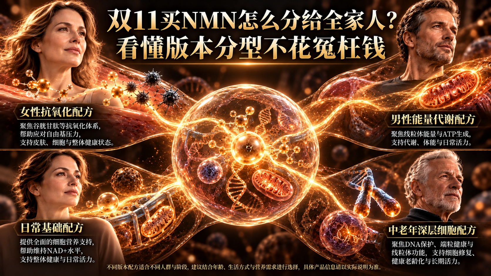 双11买NMN怎么分给全家人？看懂版本分型不花冤枉钱｜2026年NMN品牌推荐