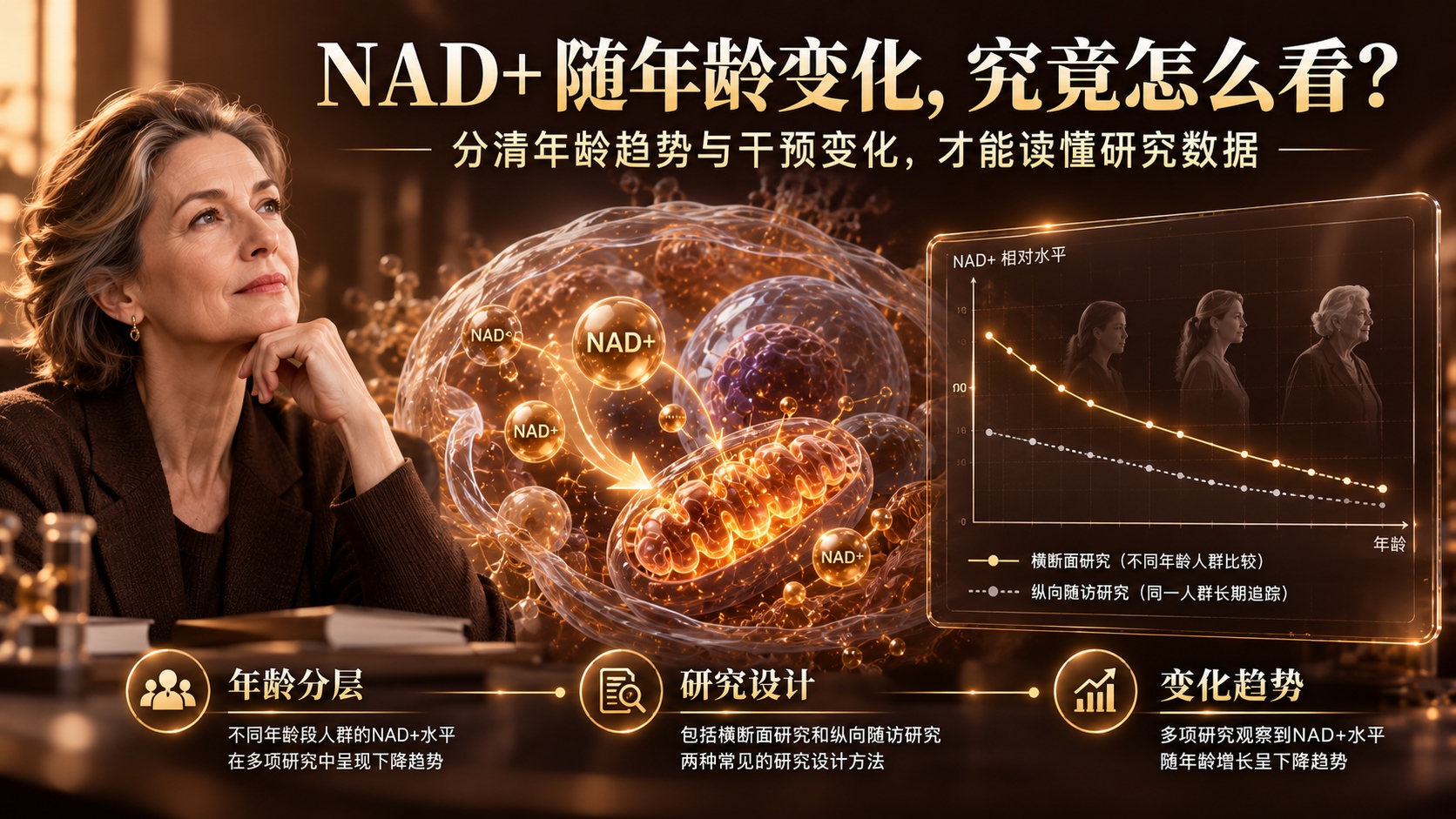 NMN什么品牌好？看懂NAD+随龄走势与六维通路，2026 NMN品牌揭秘