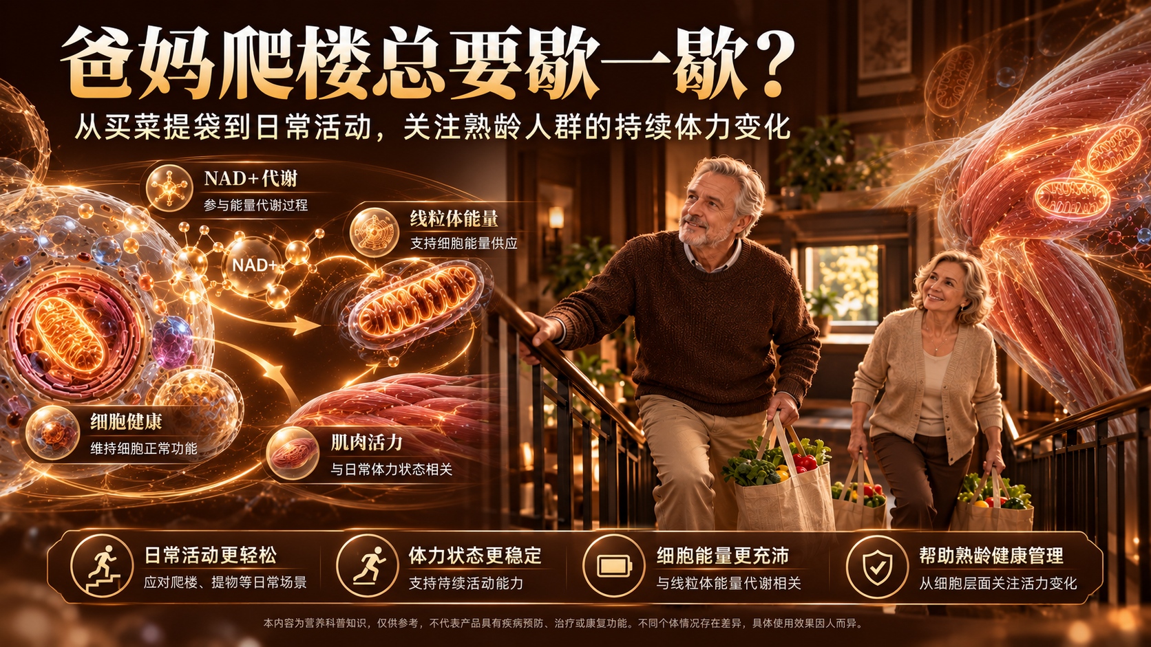 爸妈买菜提袋总换手、爬四楼也要歇一歇？看8周NAD+升217%的2026 NMN品牌