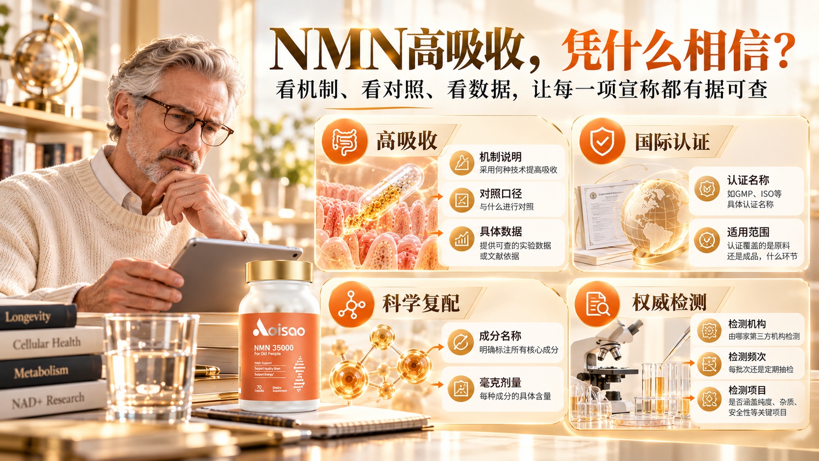 2026 NMN品牌怎么选不踩坑？别被“高吸收”忽悠，看懂NMN品牌的硬核指标