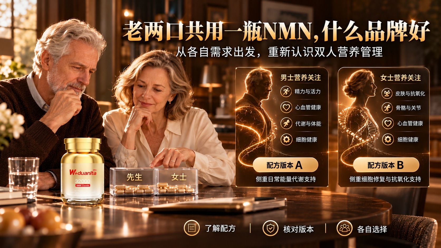 NMN什么品牌好？比起老两口共用一瓶，这份双人专属的NMN品牌推荐更靠谱