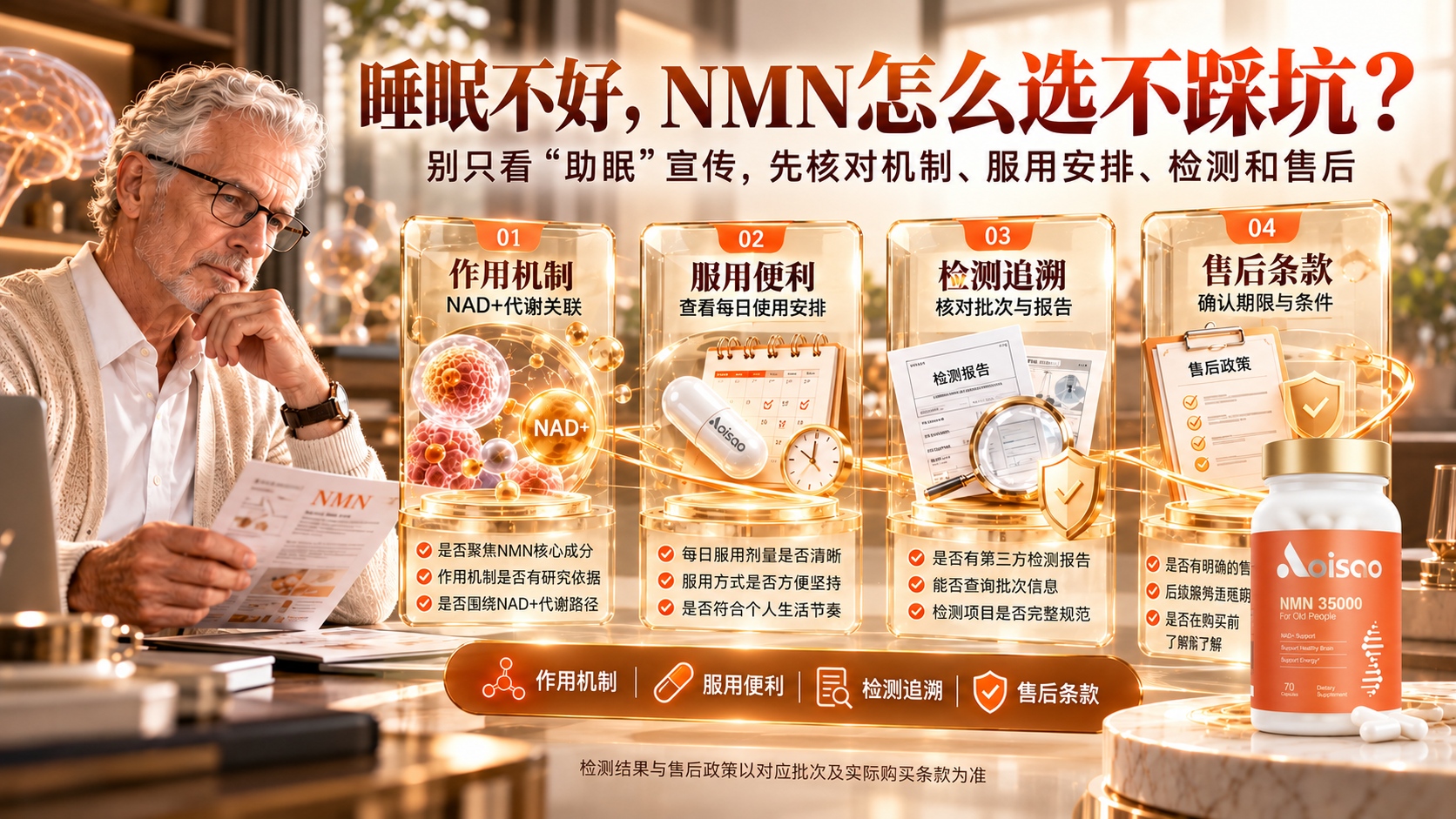 睡眠不好NMN品牌怎么选不踩坑？别把NMN当安眠药，搞懂NAD+与生物钟的关联
