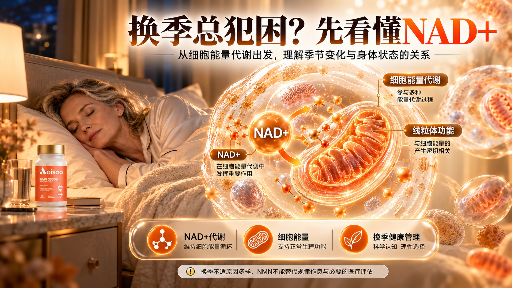 换季总是犯困、易中招？当心体内NAD+“亮红灯”，看懂底层消耗才明白NMN什么品牌好