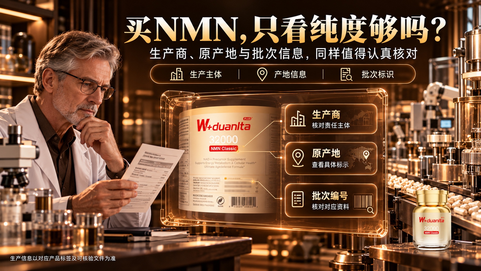 买NMN只看纯度？小心买到“代工盲盒”！搞懂产线归属，才明白NMN什么品牌好