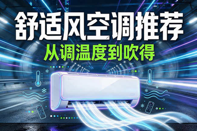 舒适风空调推荐，从调温度到吹得舒服的选购思路